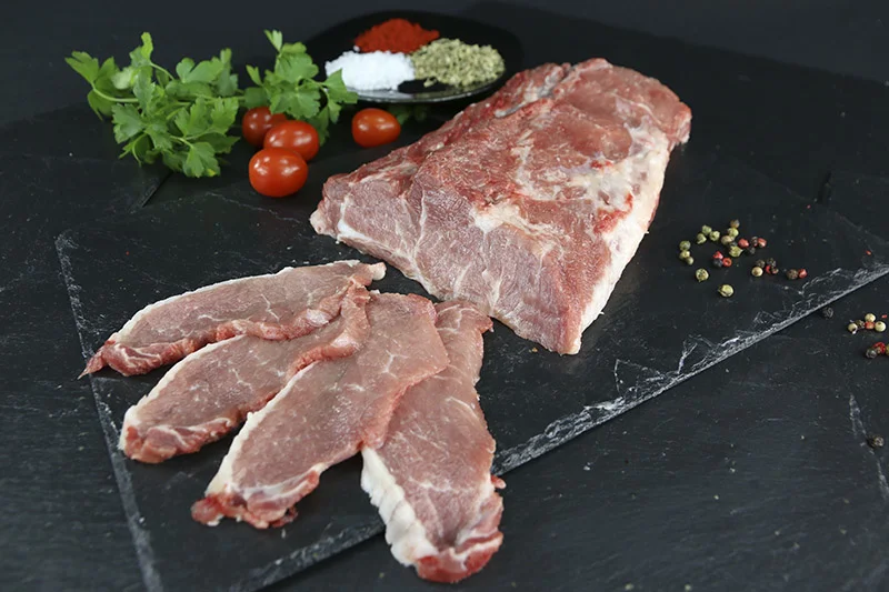 LOMO IBERICO (ИБЕРИЙСКО ФИЛЕ): постно месо с голяма инфилтрация, страхотна текстура и вкус