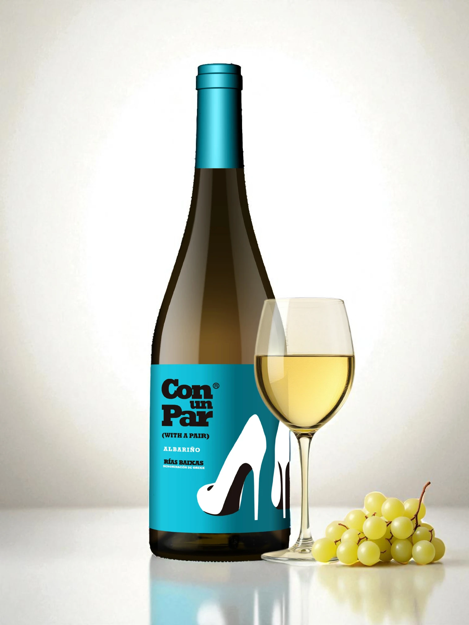 Con Un Par Albariño: Бяло вино от сорта Albariño отглеждано в района на Rías Baixas